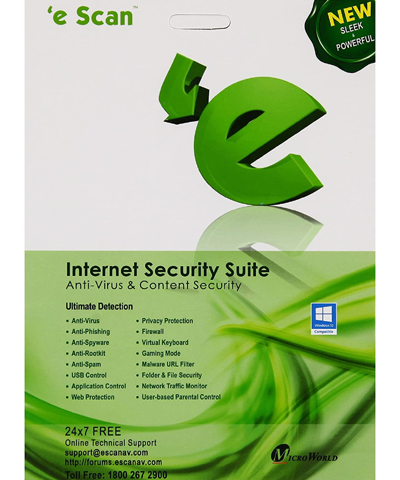 eScan Internet Security Suite Version 11 - 1 PC, 1 Year (CD)