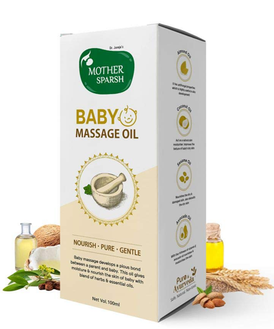 Mother Sparsh Ayurvedic Baby Massage Oil, 18 Herbal extracts and Oils