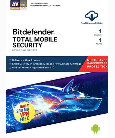BitDefender Total Security for Mobile Latest Version (Android) - 1 Device, 1 Year