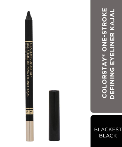 Revlon One-Stroke Defining Eyeliner Kajal, Blackest Black, 1.2g