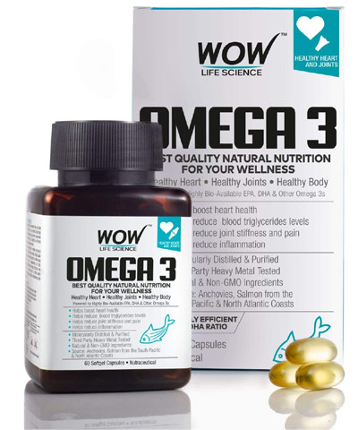 WOW Omega-3 Fish Oil Triple Strength 1000mg (550mg EPA; 350mg DHA; 100mg Other Omega 3 Fatty Acids)