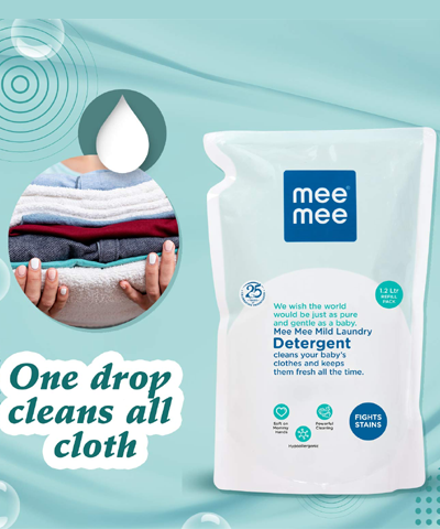 Mee Mee Mild Baby Liquid Laundry Detergent (1.2 L - Refill Pack)